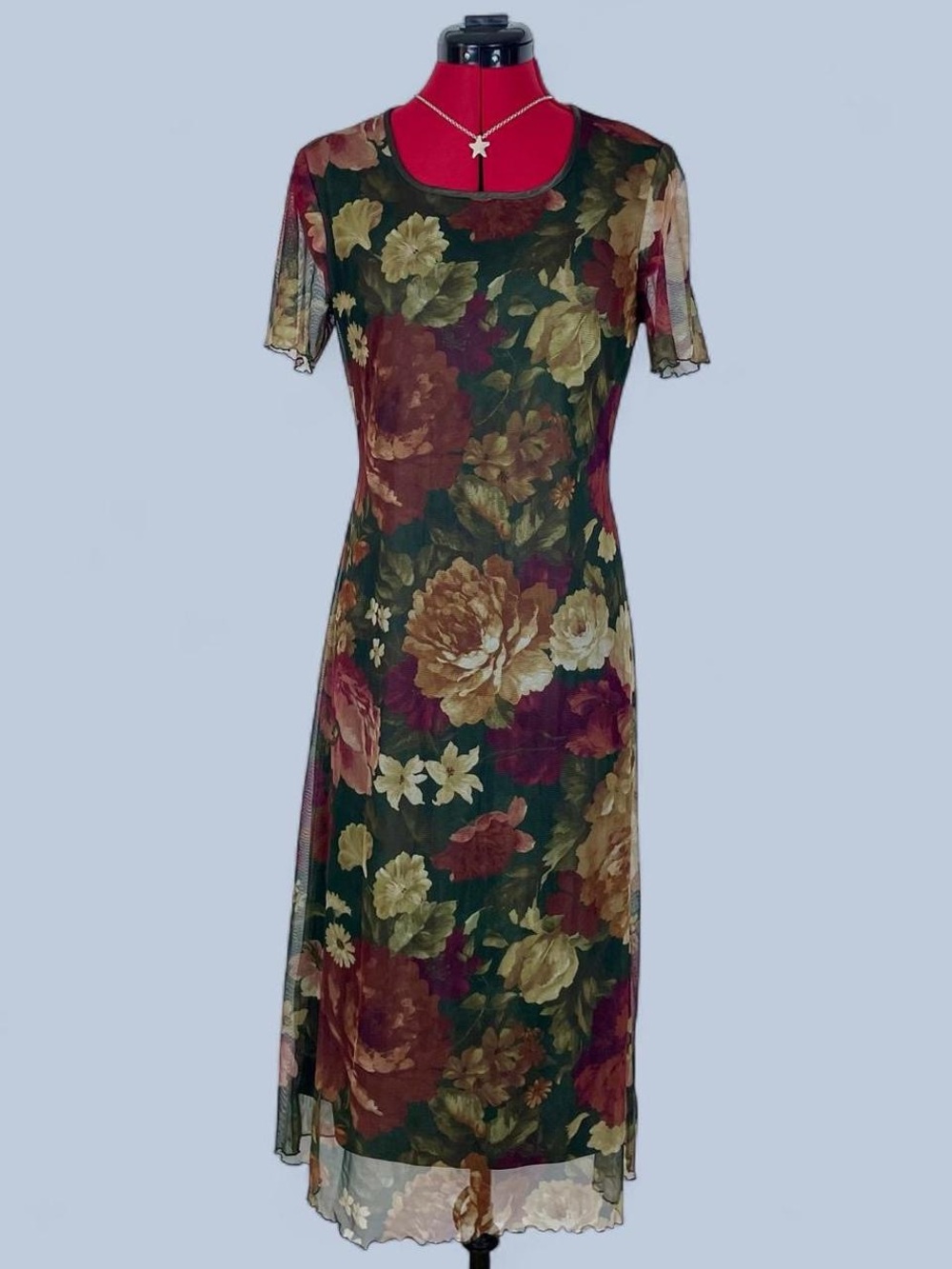 Vintage 90s Mesh Midi Dress